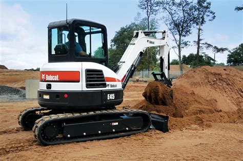 bobcat e45 compact excavator attachments|e45 excavator specs.